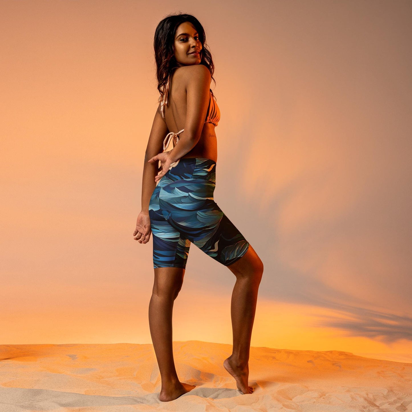 Large Blue Biker Shorts