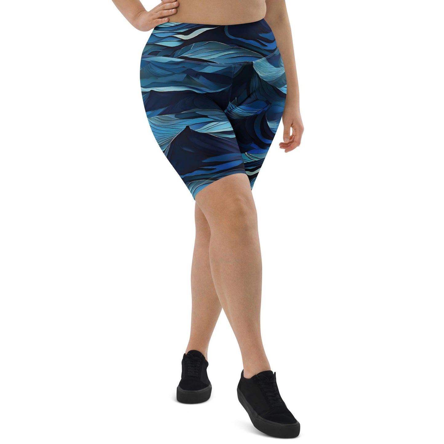 Large Blue Biker Shorts