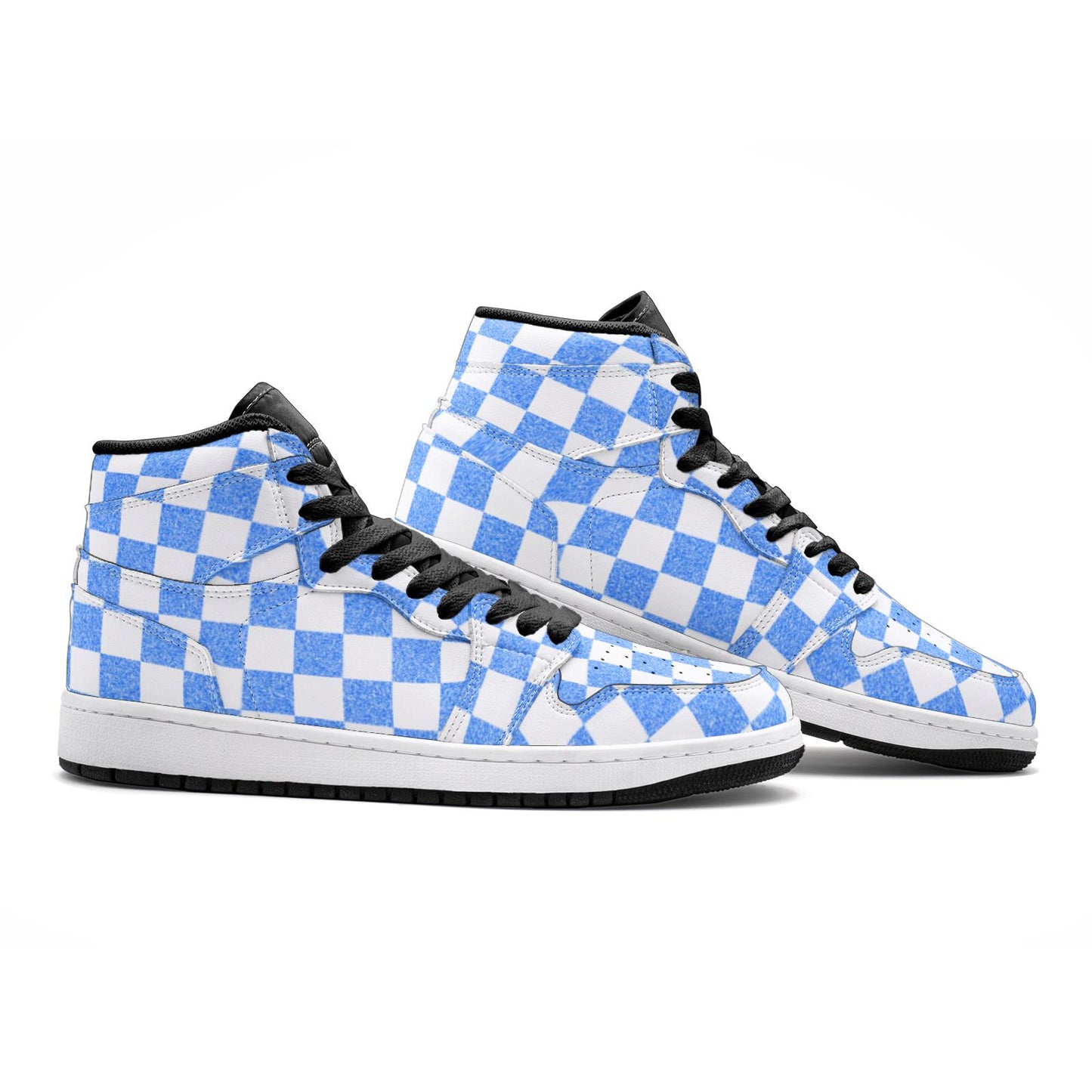 Grunge Effect Blue High Top Sneakers Unisex Sneaker
