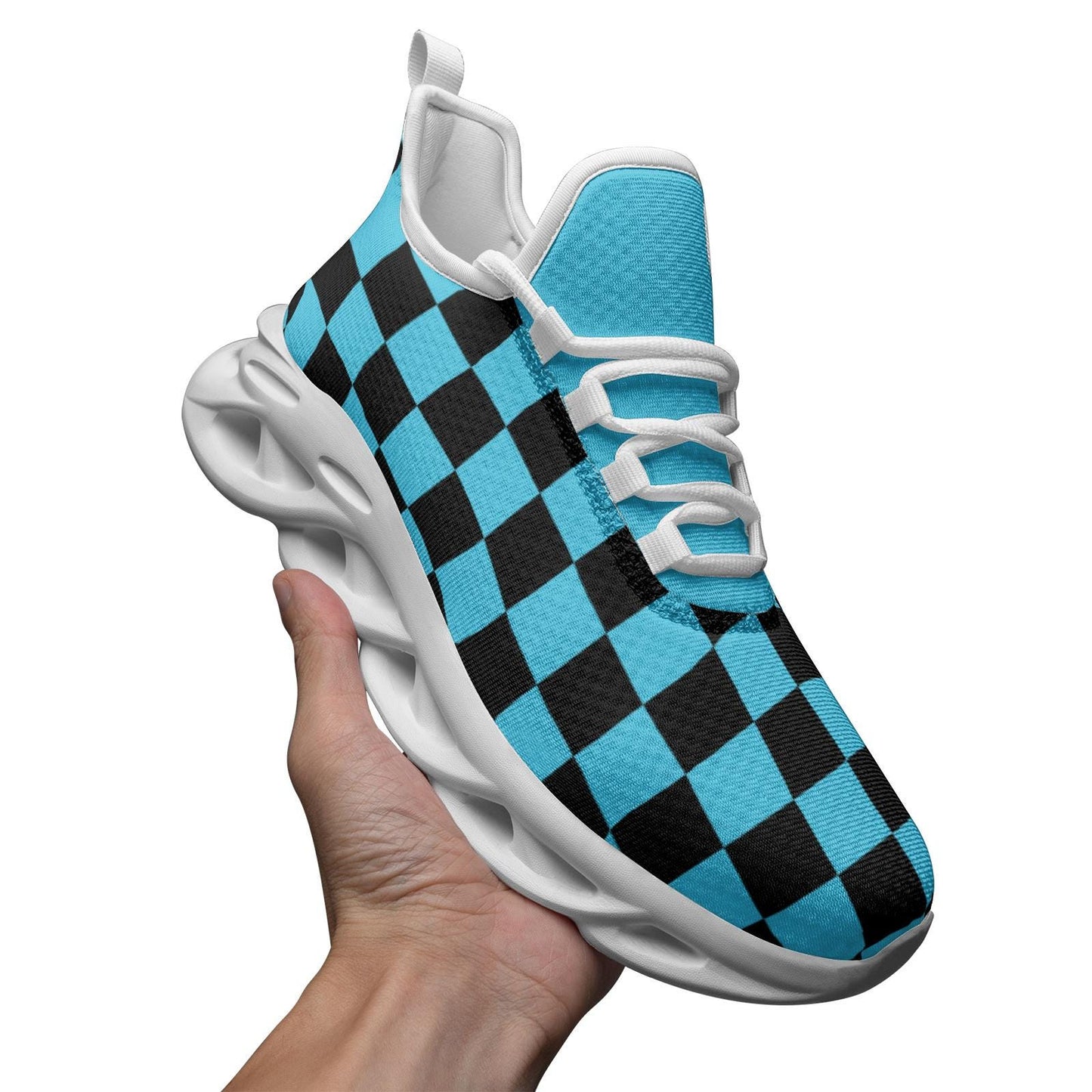 Sea Blue Sneakers Unisex Bounce Mesh Knit Sneakers
