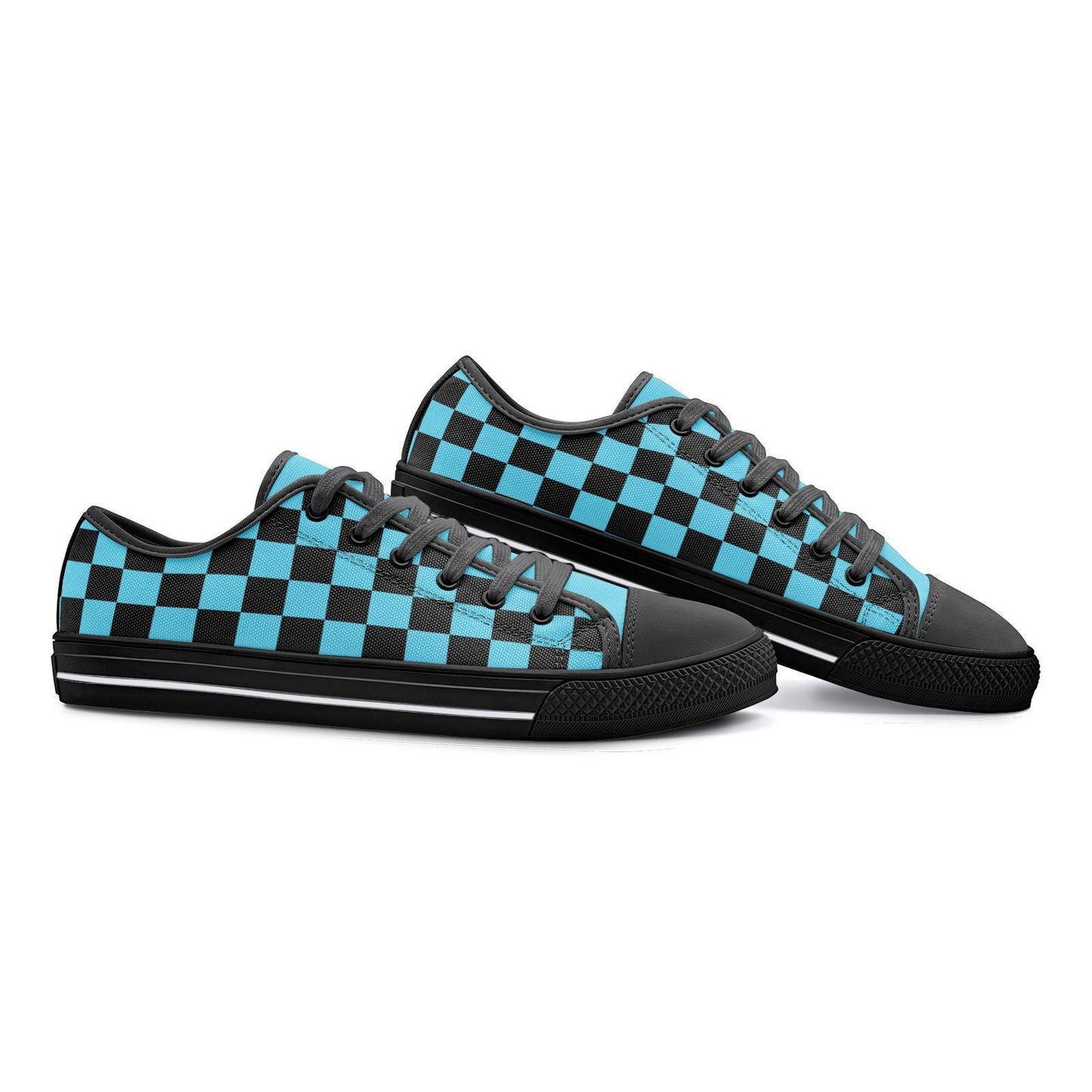 Sea Blue Sneakers Unisex Low Top Canvas Shoes