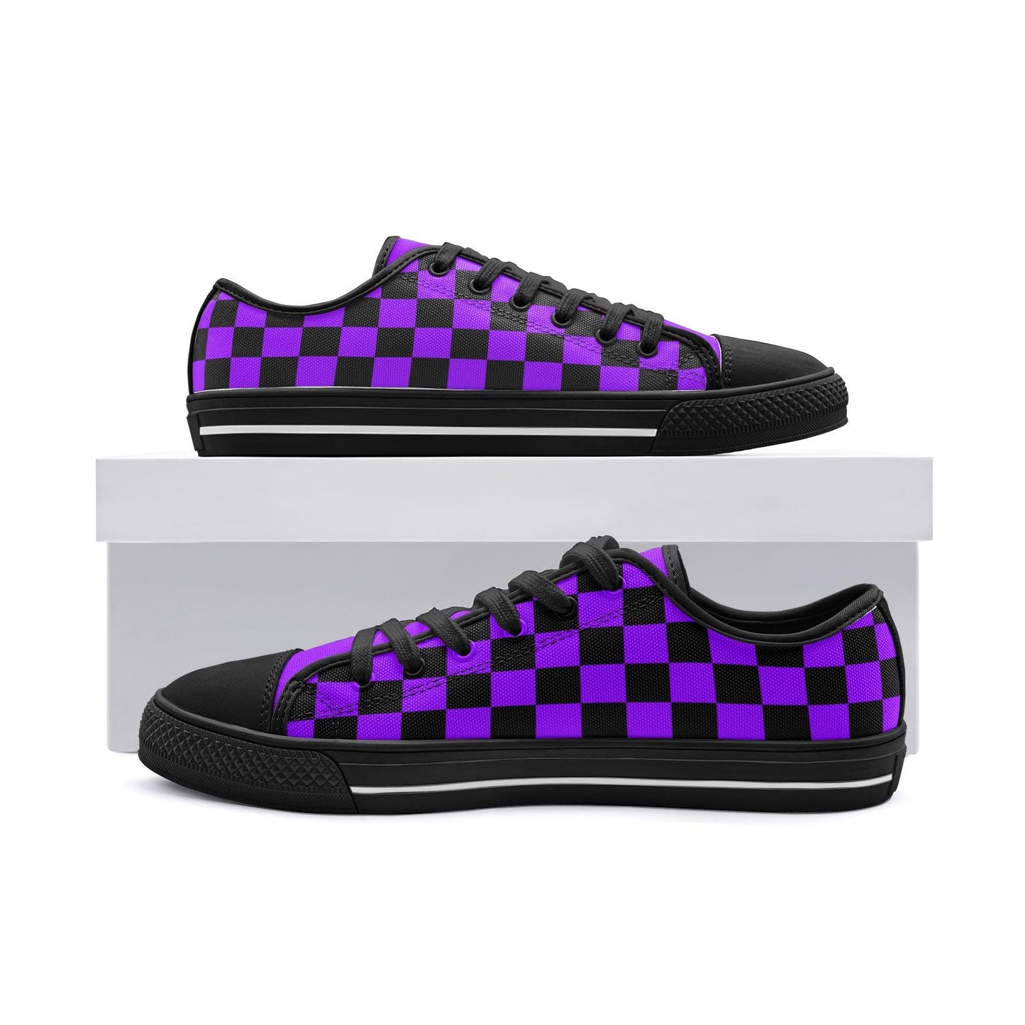Purple Sneakers Unisex Low Top Canvas Shoes