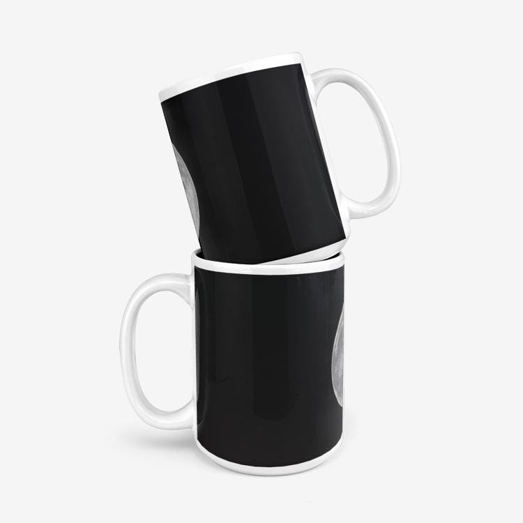 Baseball Mugs Home Run Mugs Over the Moon Classic Glossy Mug