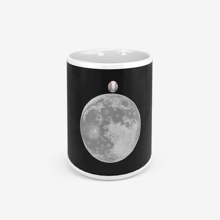 Baseball Mugs Home Run Mugs Over the Moon Classic Glossy Mug