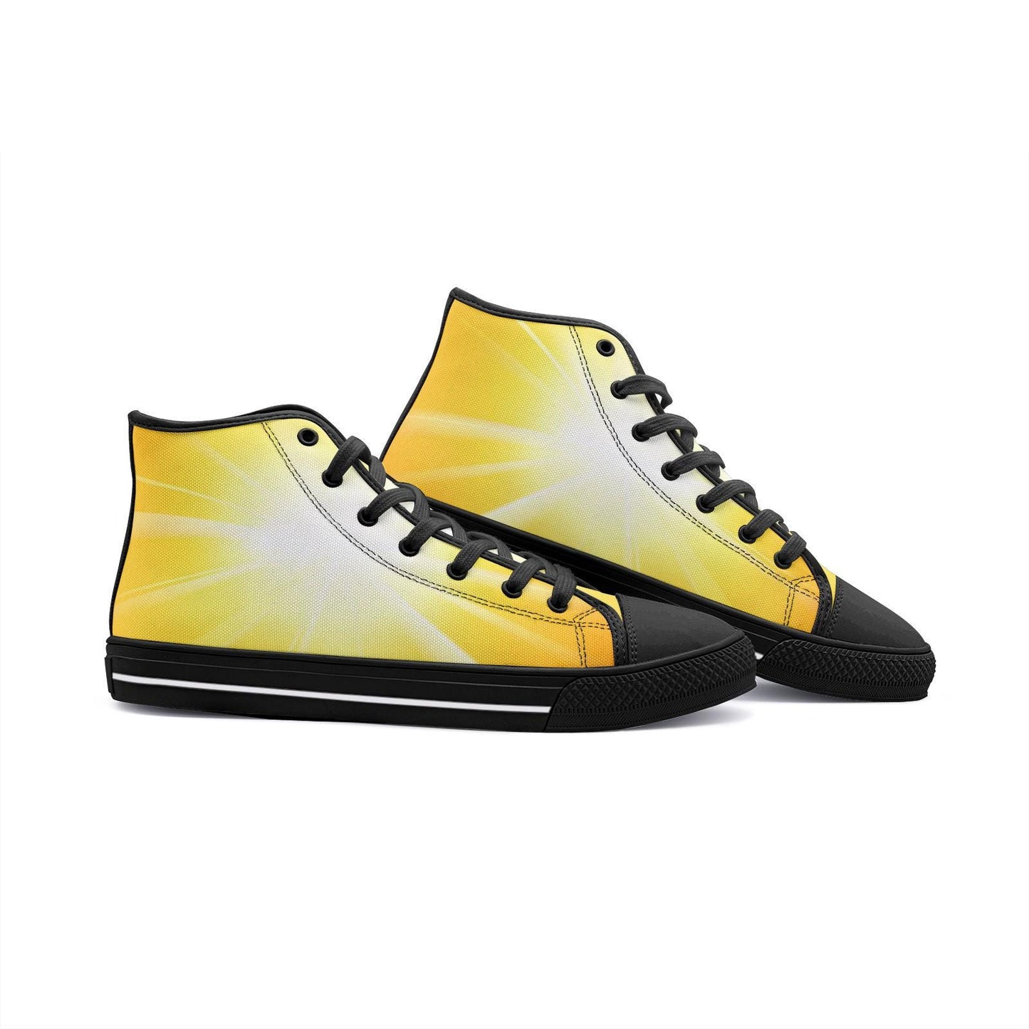 Unisex Yellow High Top Canvas Shoes