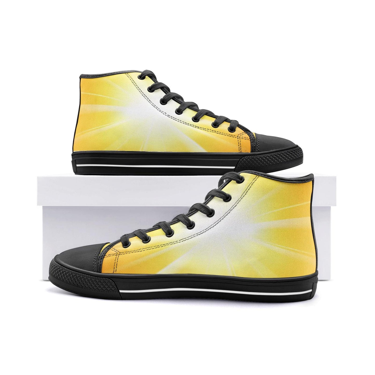 Unisex Yellow High Top Canvas Shoes