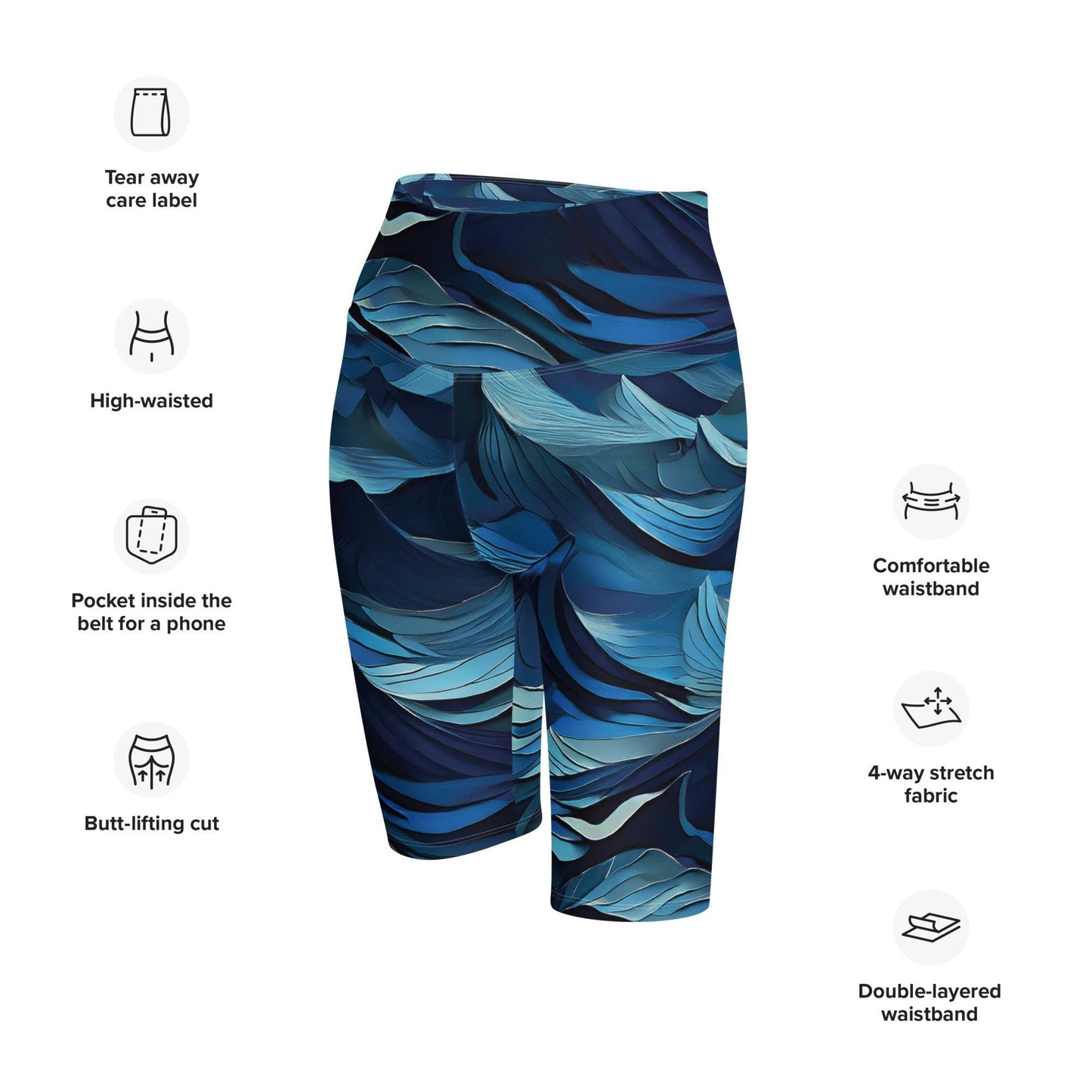 Large Blue Biker Shorts