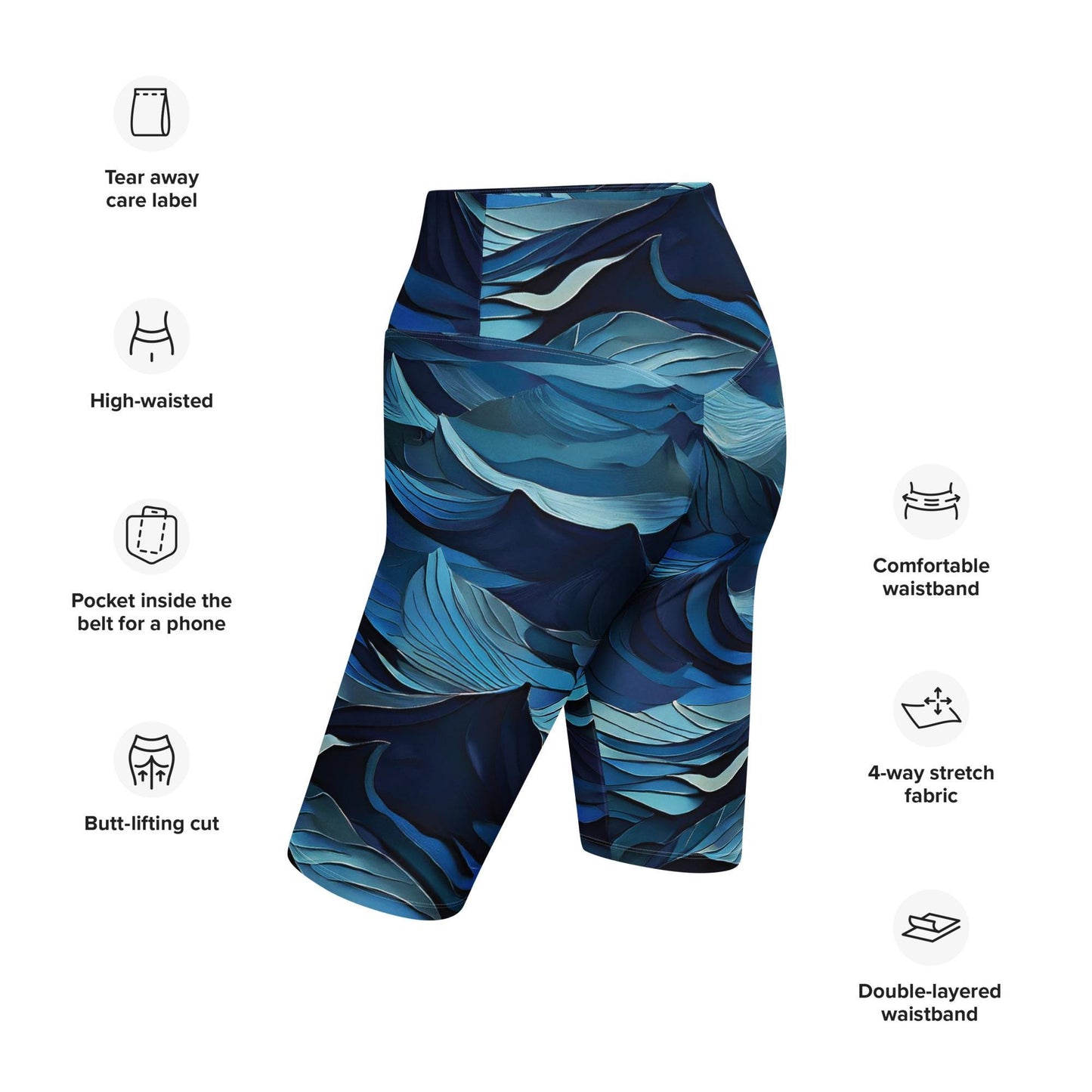Large Blue Biker Shorts