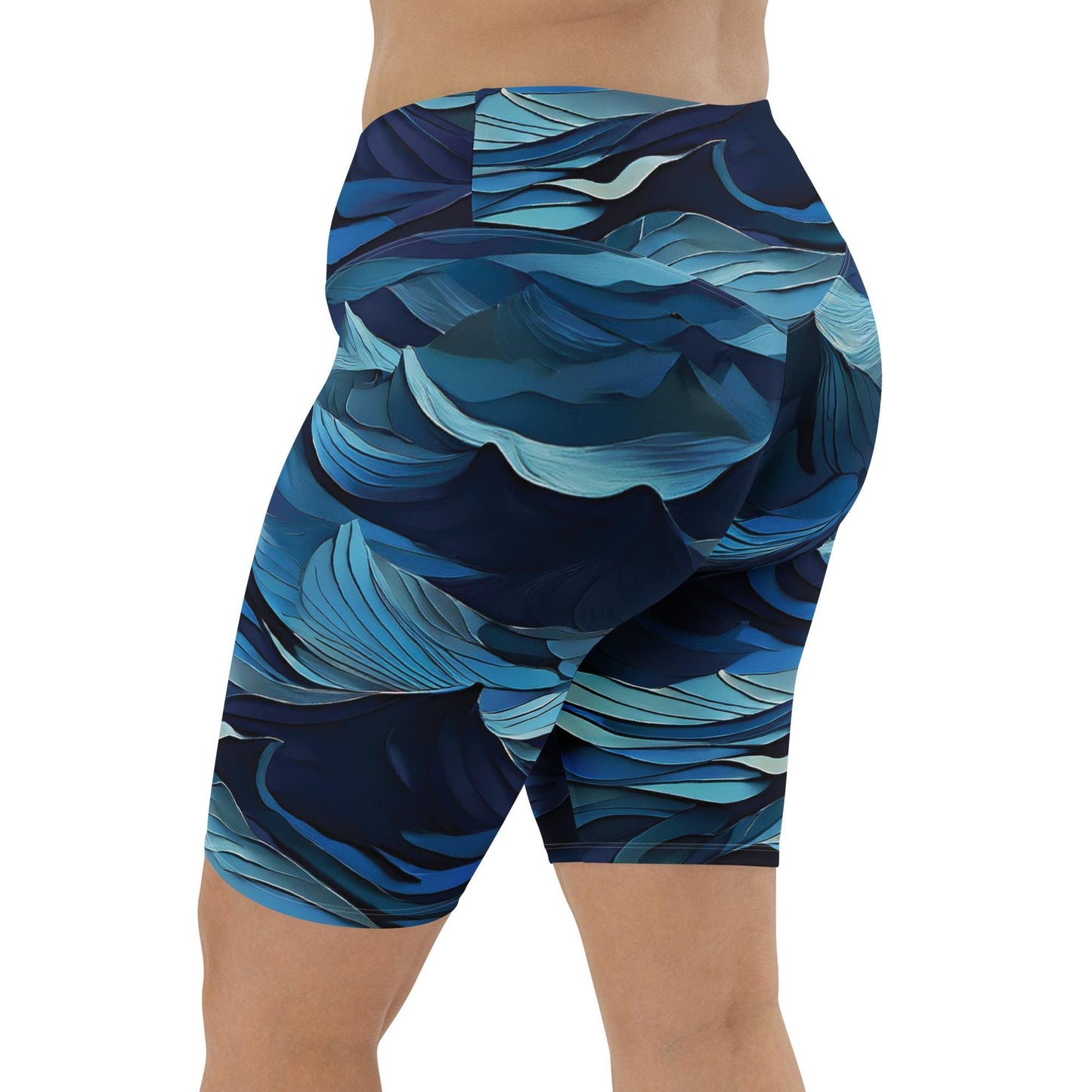 Large Blue Biker Shorts