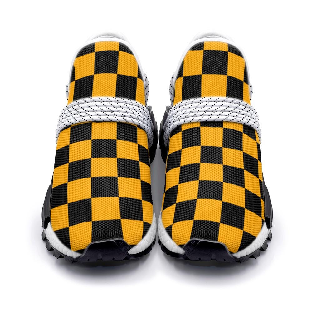 Yellow Sneakers Yellow and Black Sneakers Unisex Lightweight Sneaker S-1