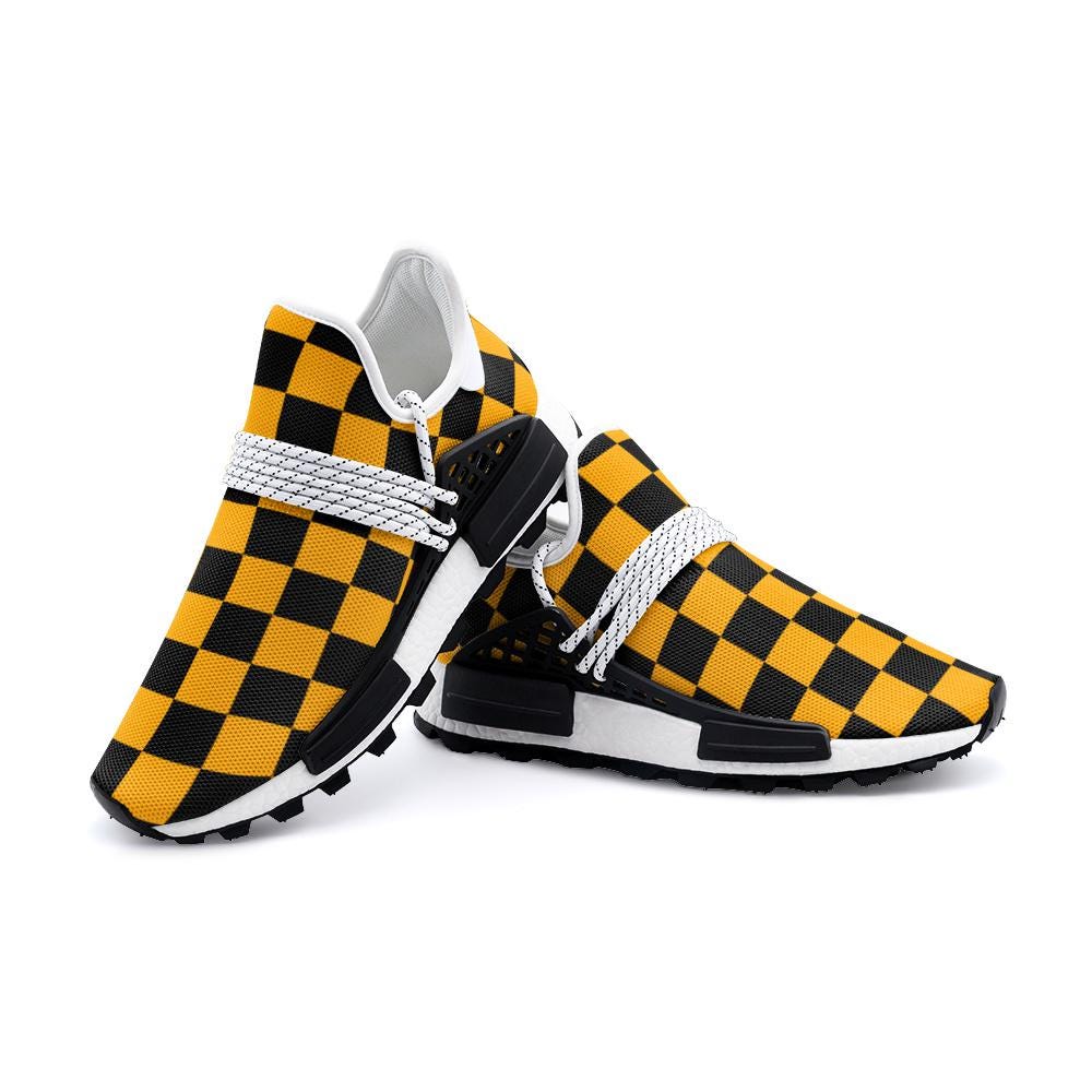 Yellow Sneakers Yellow and Black Sneakers Unisex Lightweight Sneaker S-1