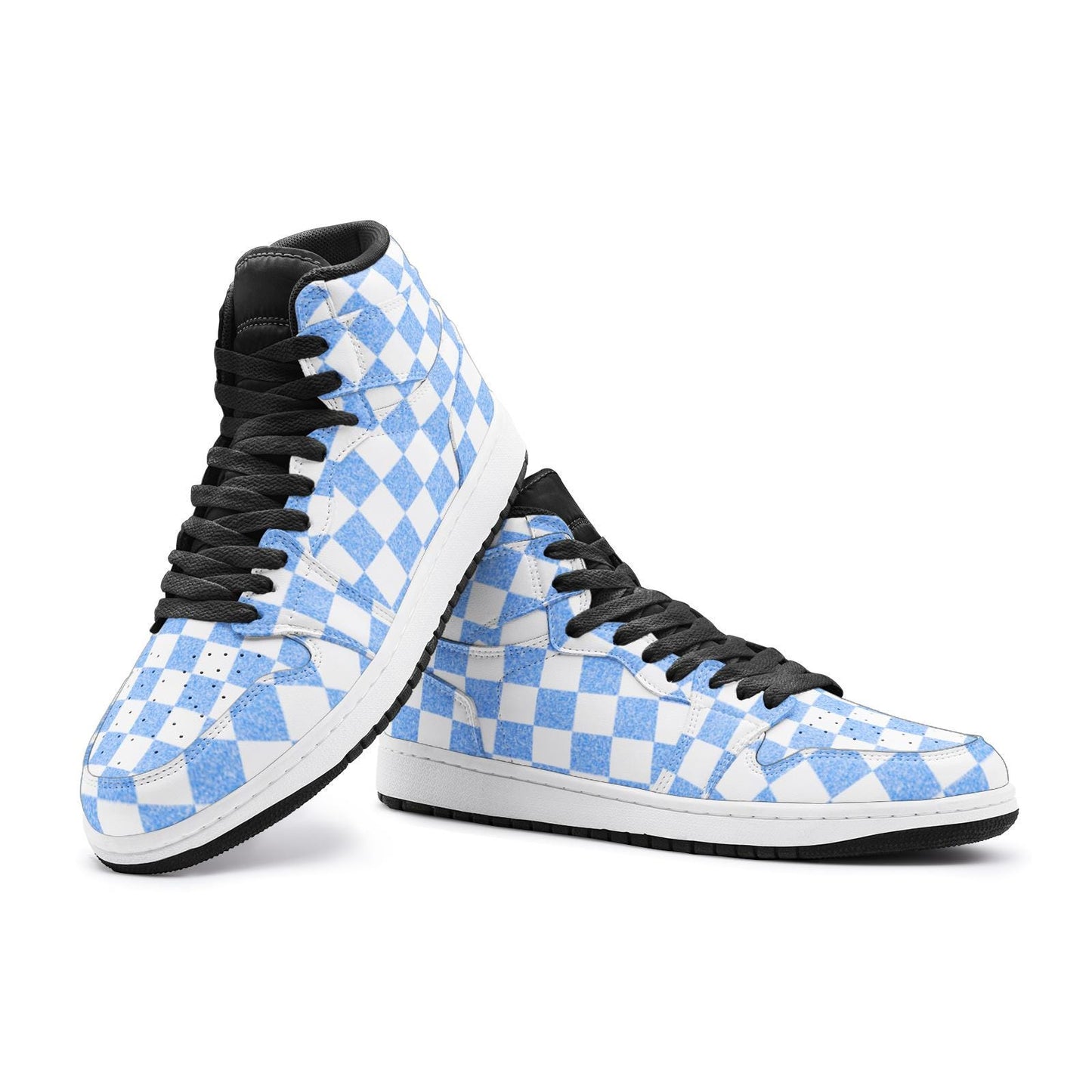 Grunge Effect Blue High Top Sneakers Unisex Sneaker