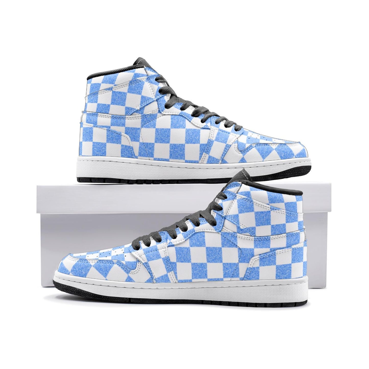 Grunge Effect Blue High Top Sneakers Unisex Sneaker