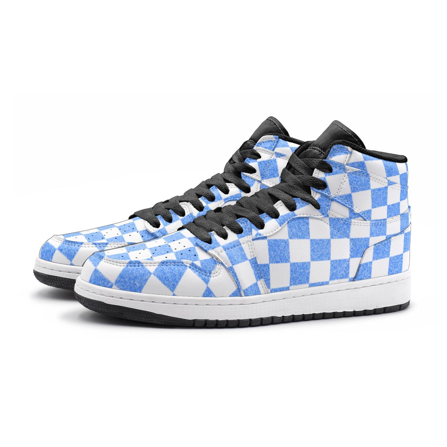 Grunge Effect Blue High Top Sneakers Unisex Sneaker