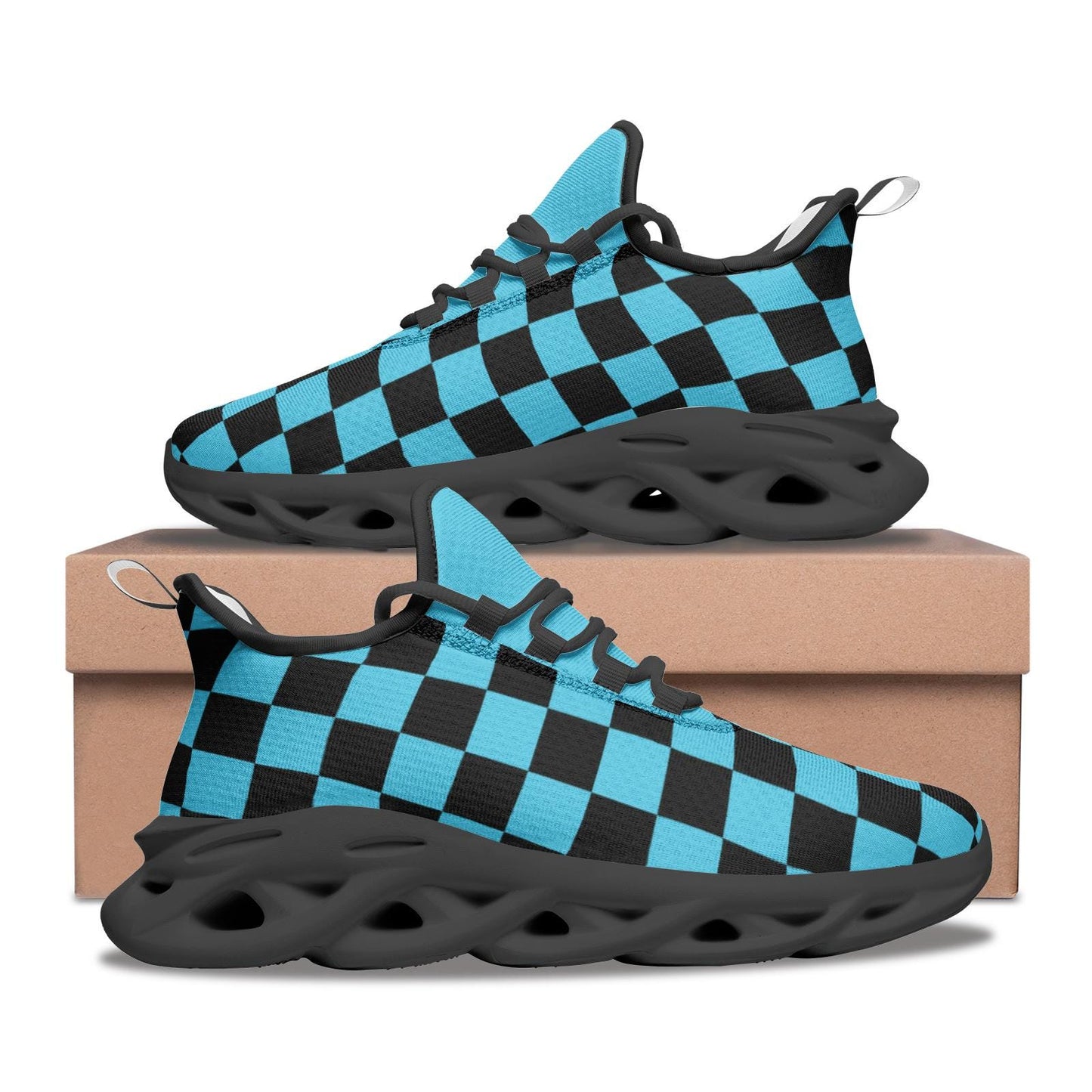 Sea Blue Sneakers Unisex Bounce Mesh Knit Sneakers