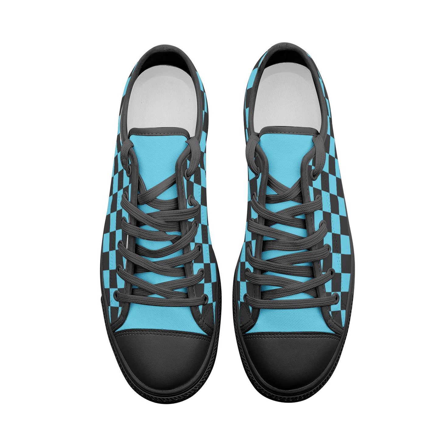 Sea Blue Sneakers Unisex Low Top Canvas Shoes