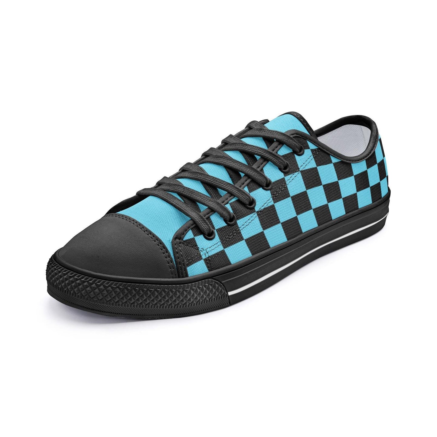 Sea Blue Sneakers Unisex Low Top Canvas Shoes