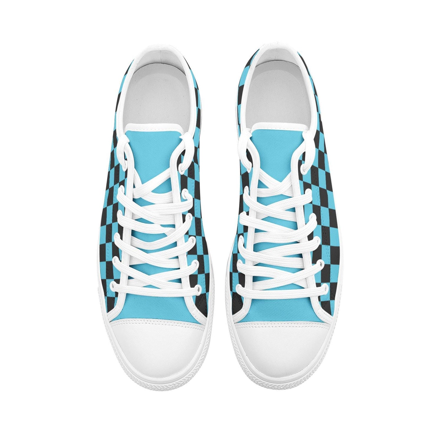 Sea Blue Sneakers Unisex Low Top Canvas Shoes