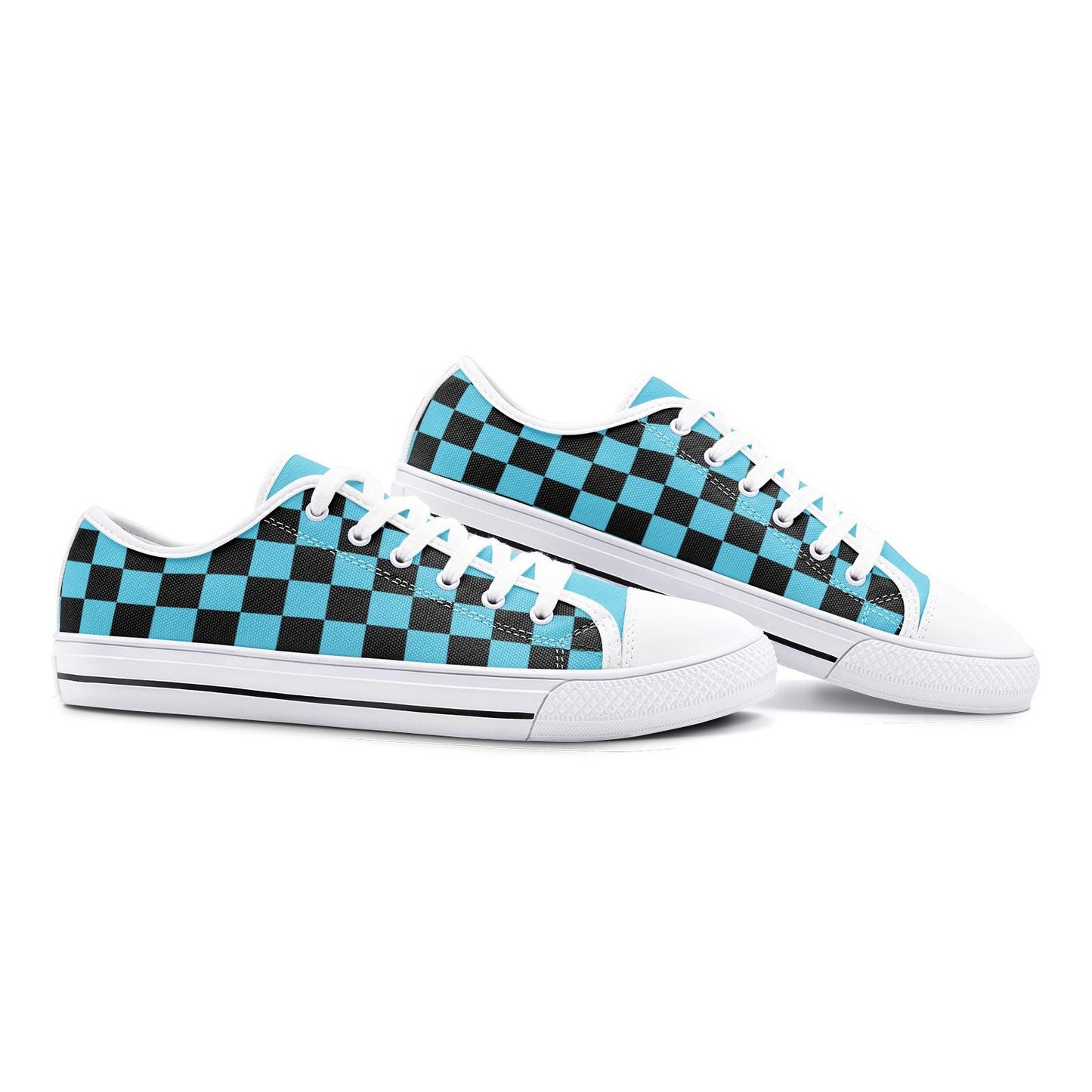 Sea Blue Sneakers Unisex Low Top Canvas Shoes