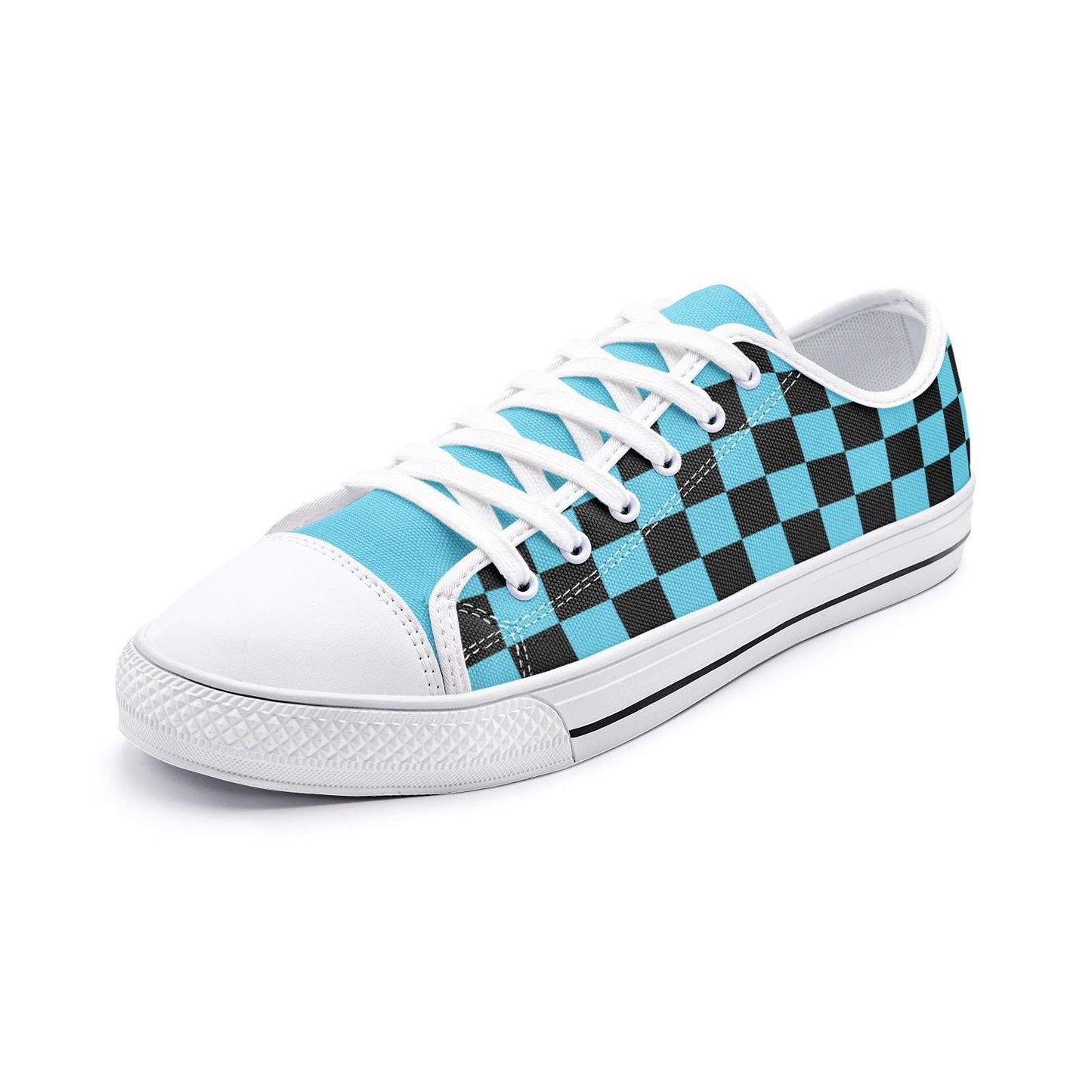 Sea Blue Sneakers Unisex Low Top Canvas Shoes