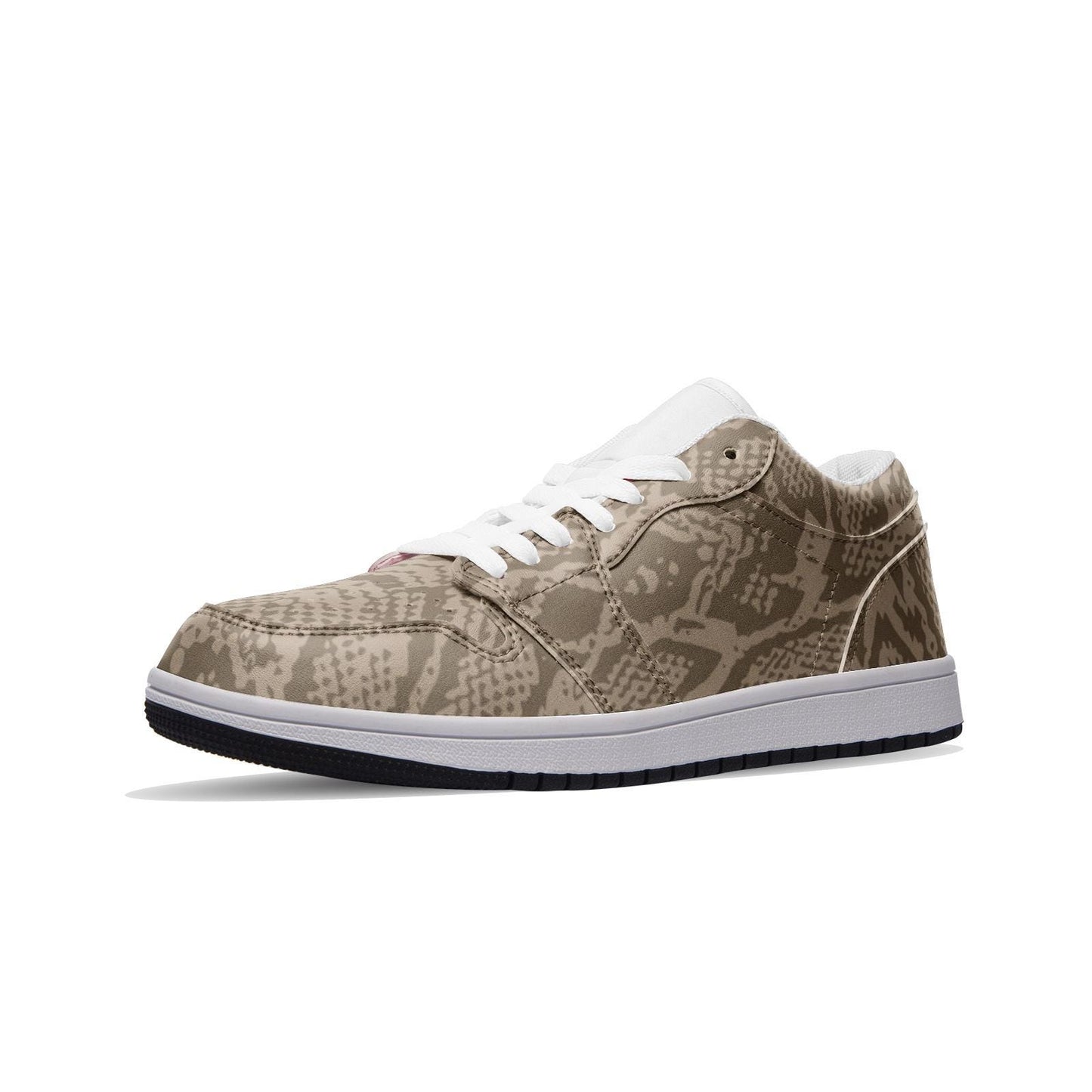 Snakeskin design sneakers Unisex Low Top Leather Sneakers