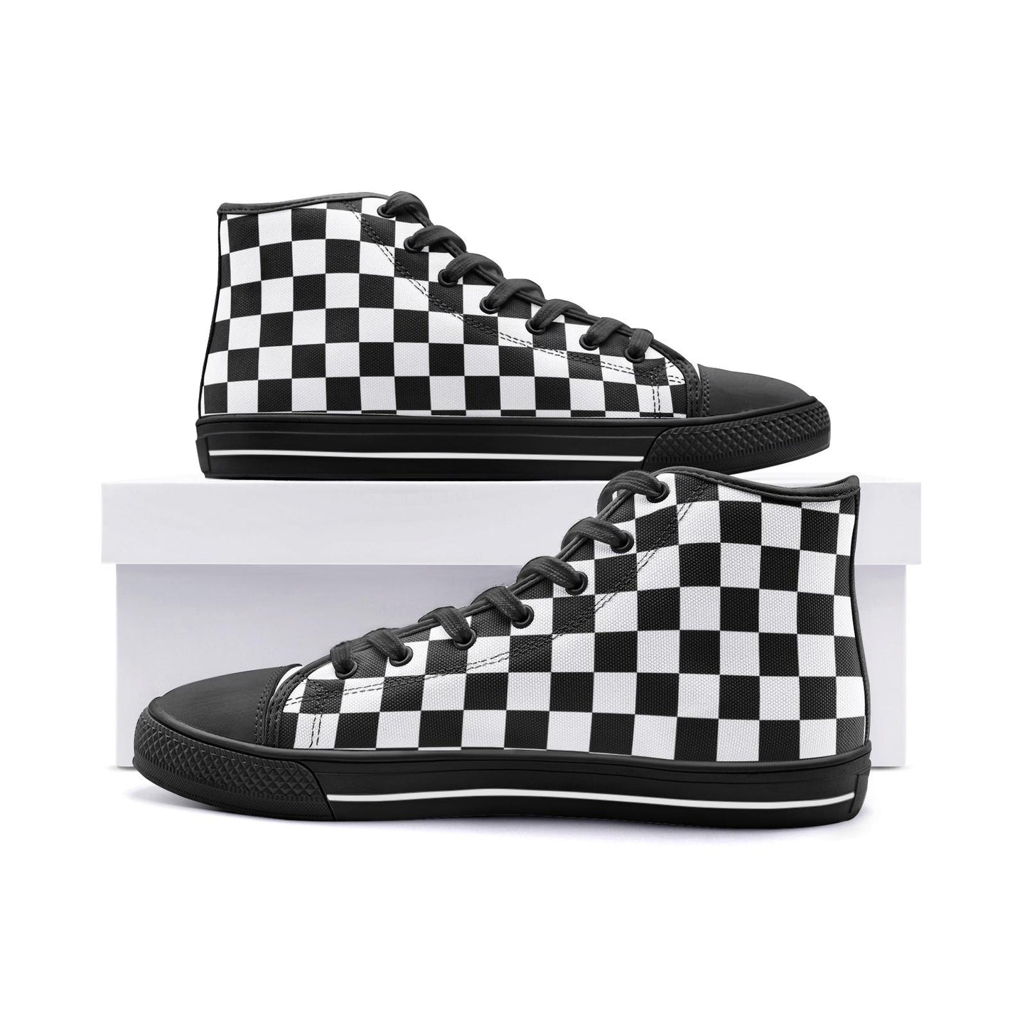 Black Hightops Unisex High Top Canvas Shoes