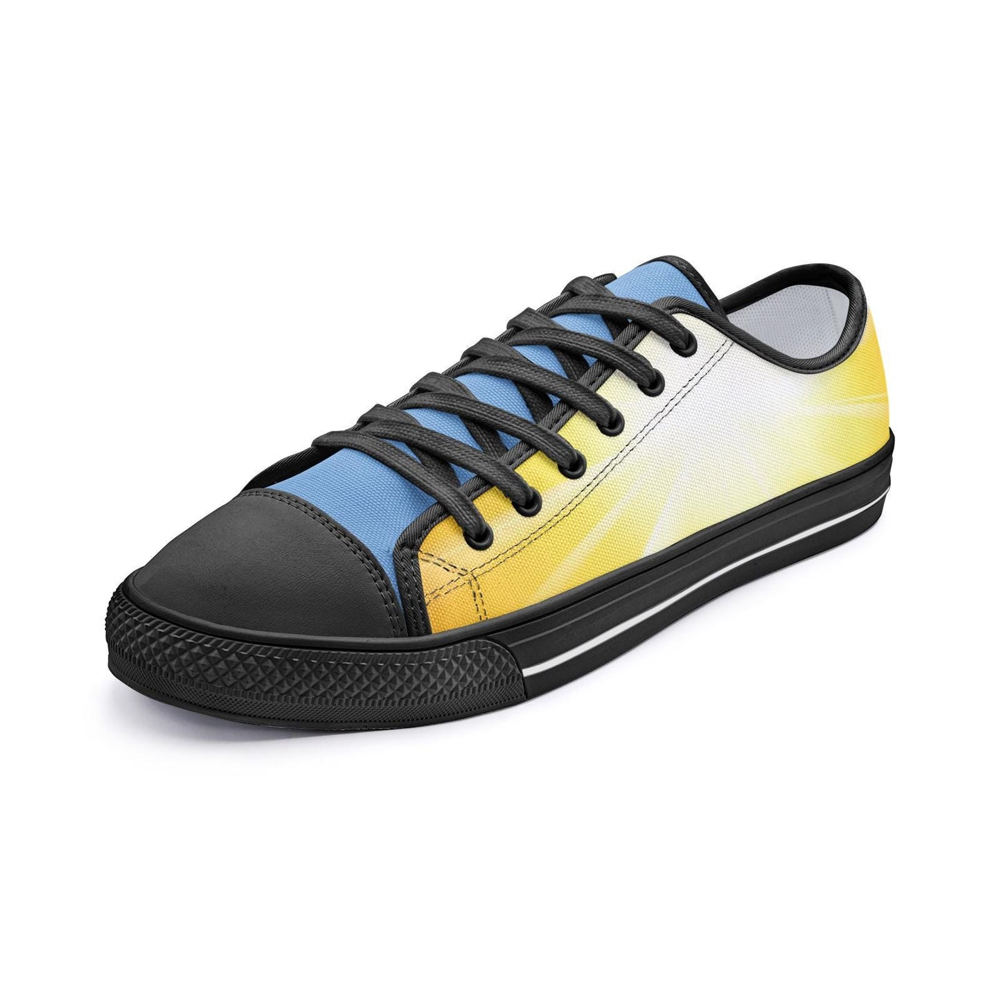 Yellow Canvas Sneakers: Unisex Low Top Shoes