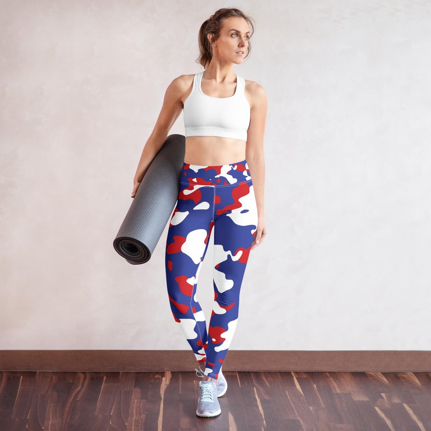 Blue Camo Yoga Leggings