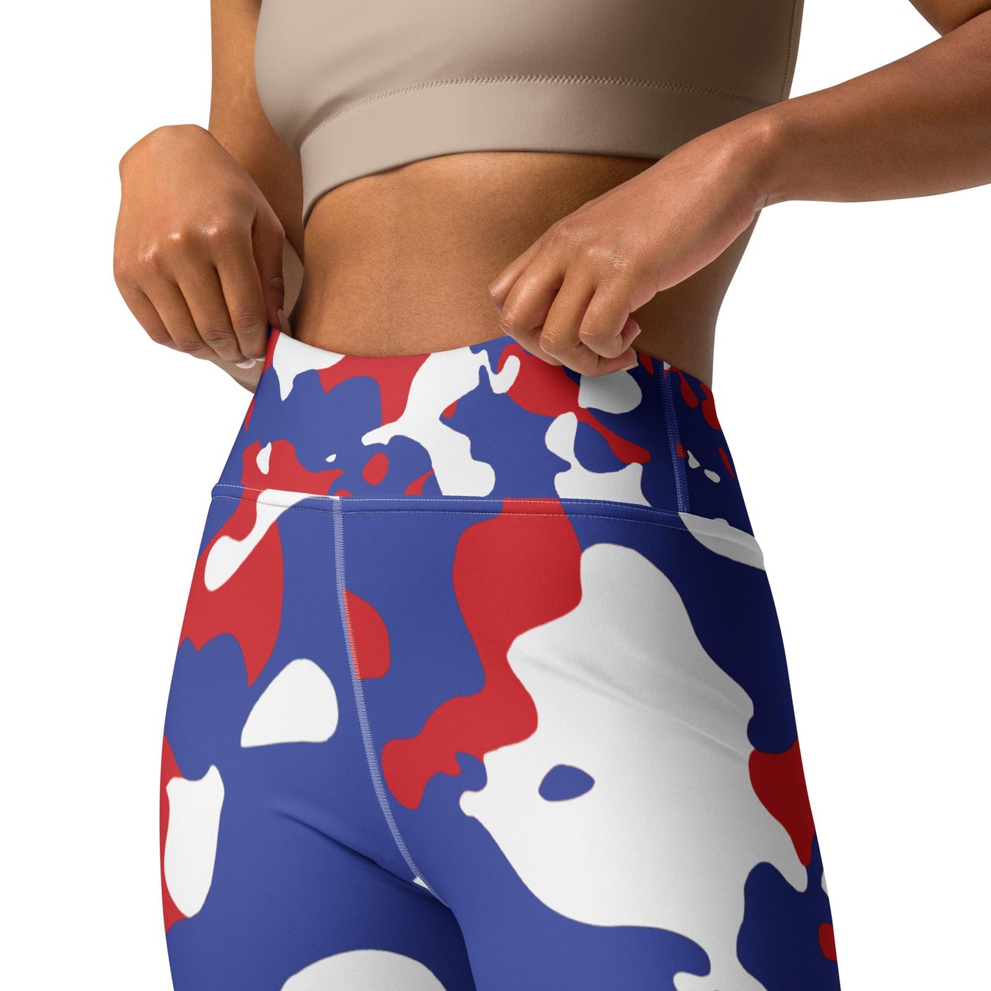 Blue Camo Yoga Leggings