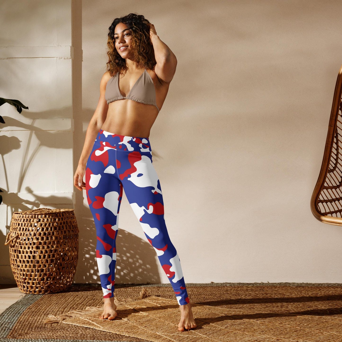 Blue Camo Yoga Leggings