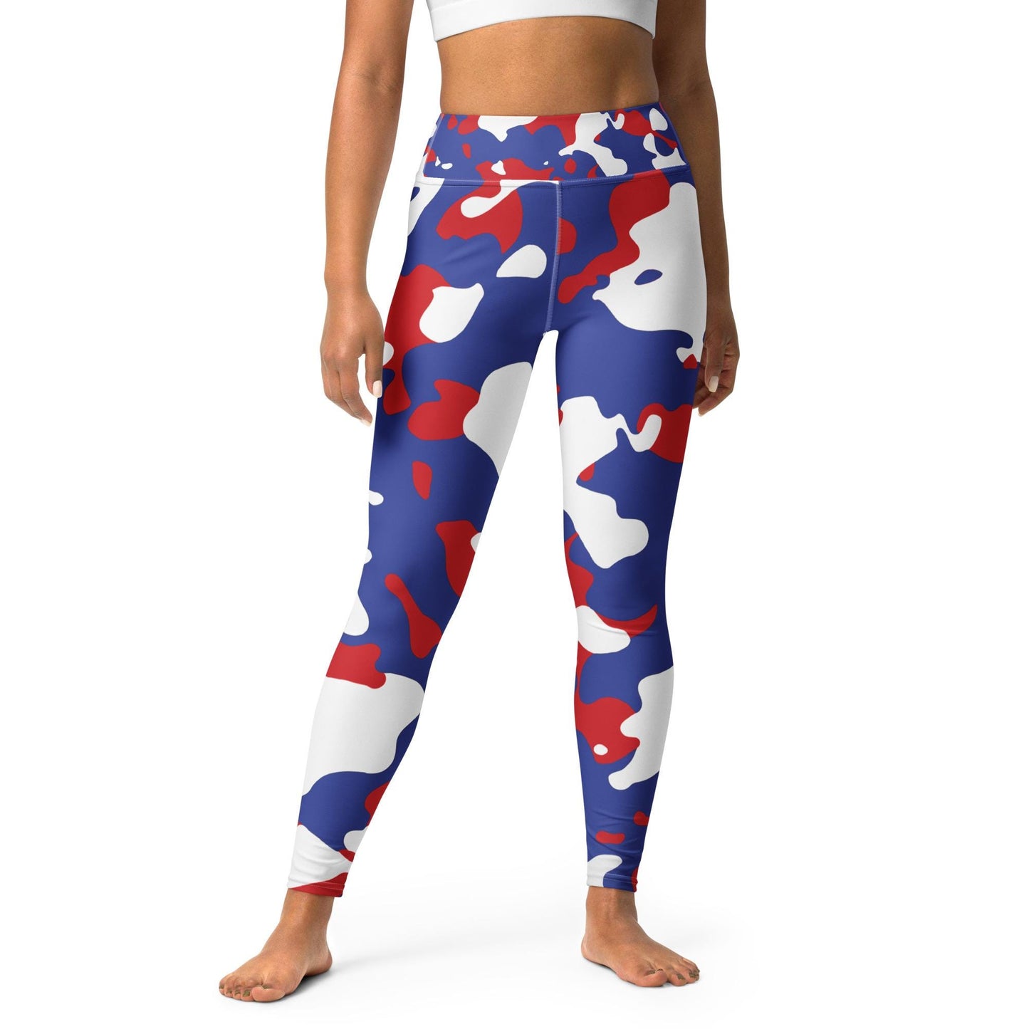 Blue Camo Yoga Leggings