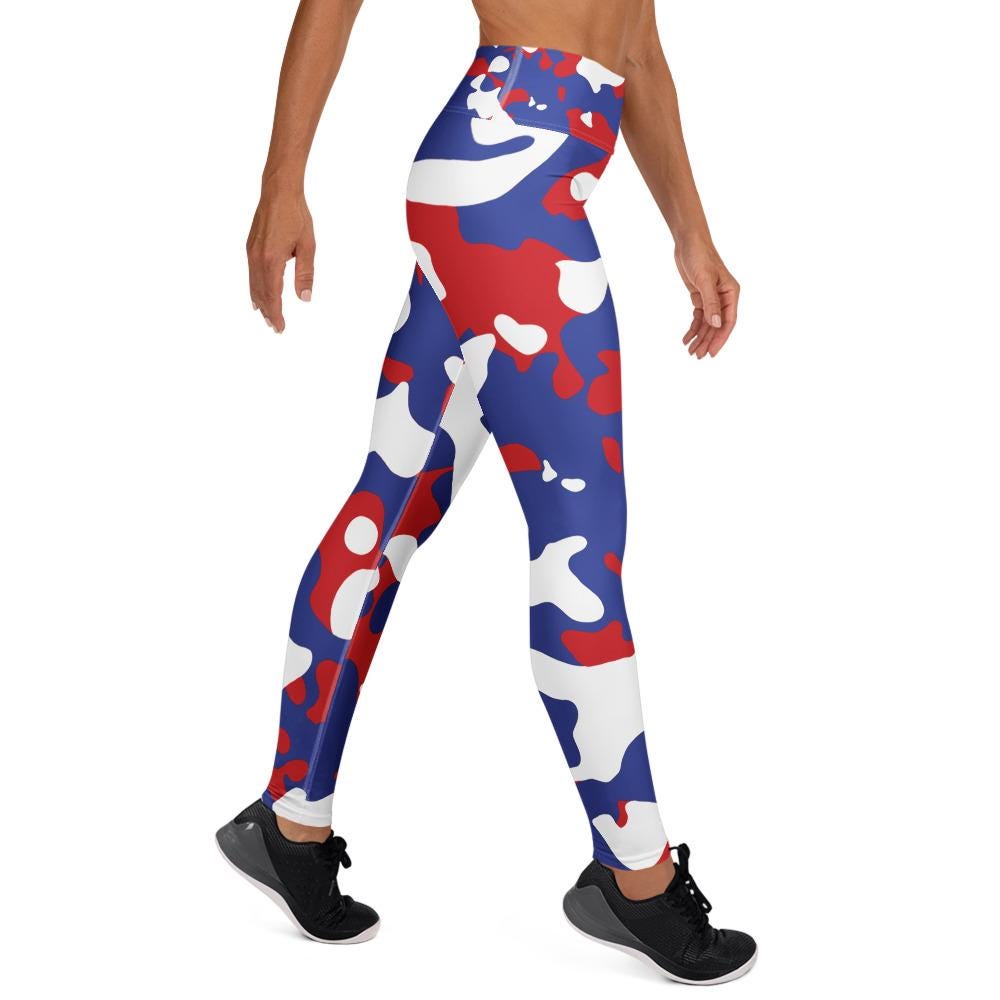 Blue Camo Yoga Leggings