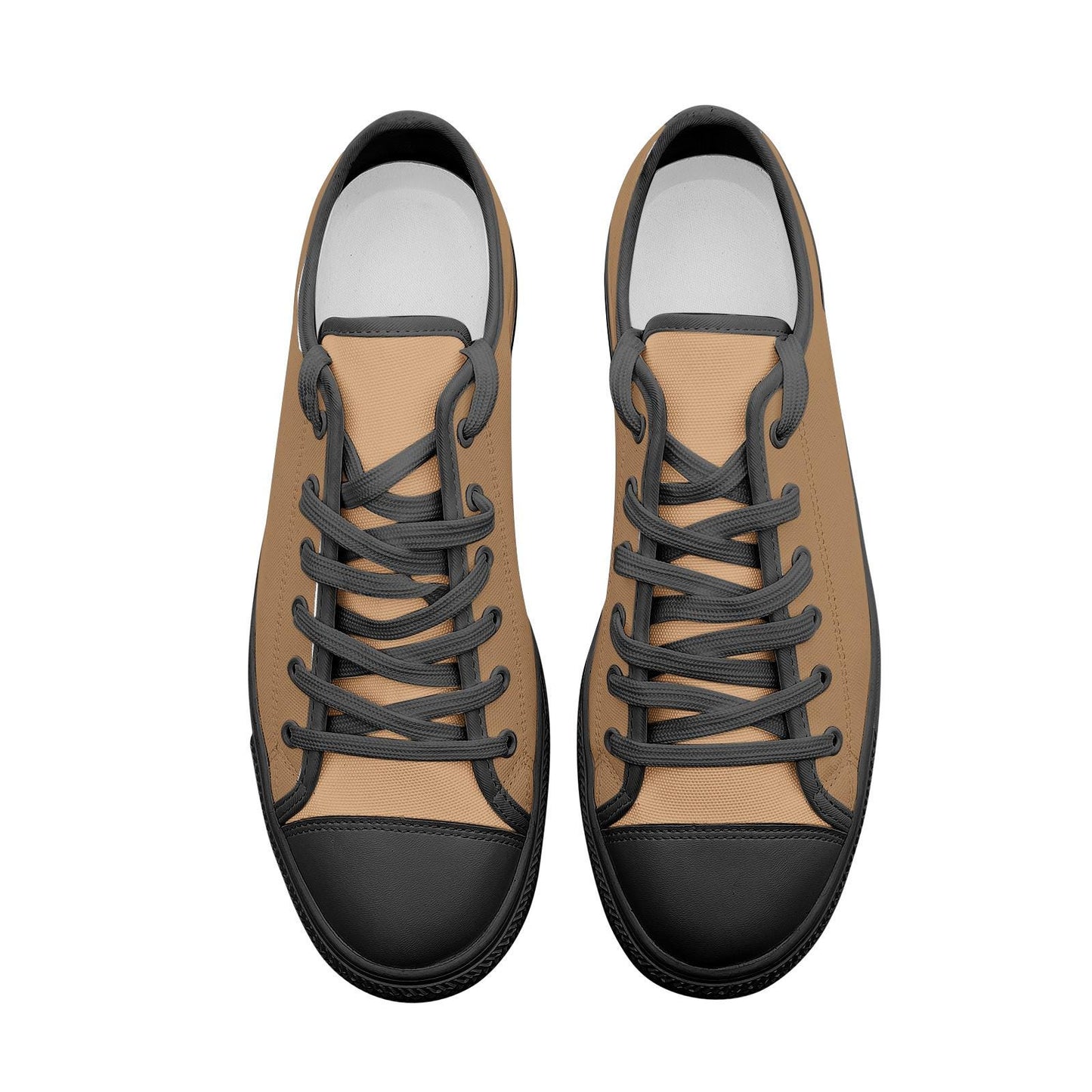 Brown Sneakers Unisex Low Top Canvas Shoes