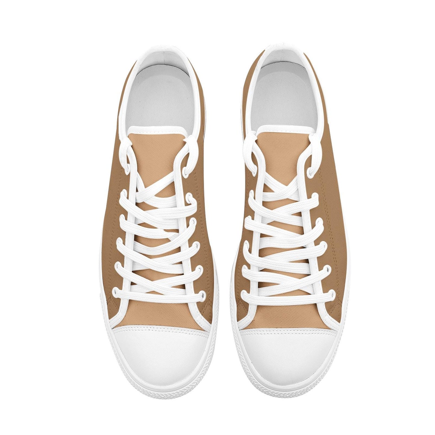 Brown Sneakers Unisex Low Top Canvas Shoes