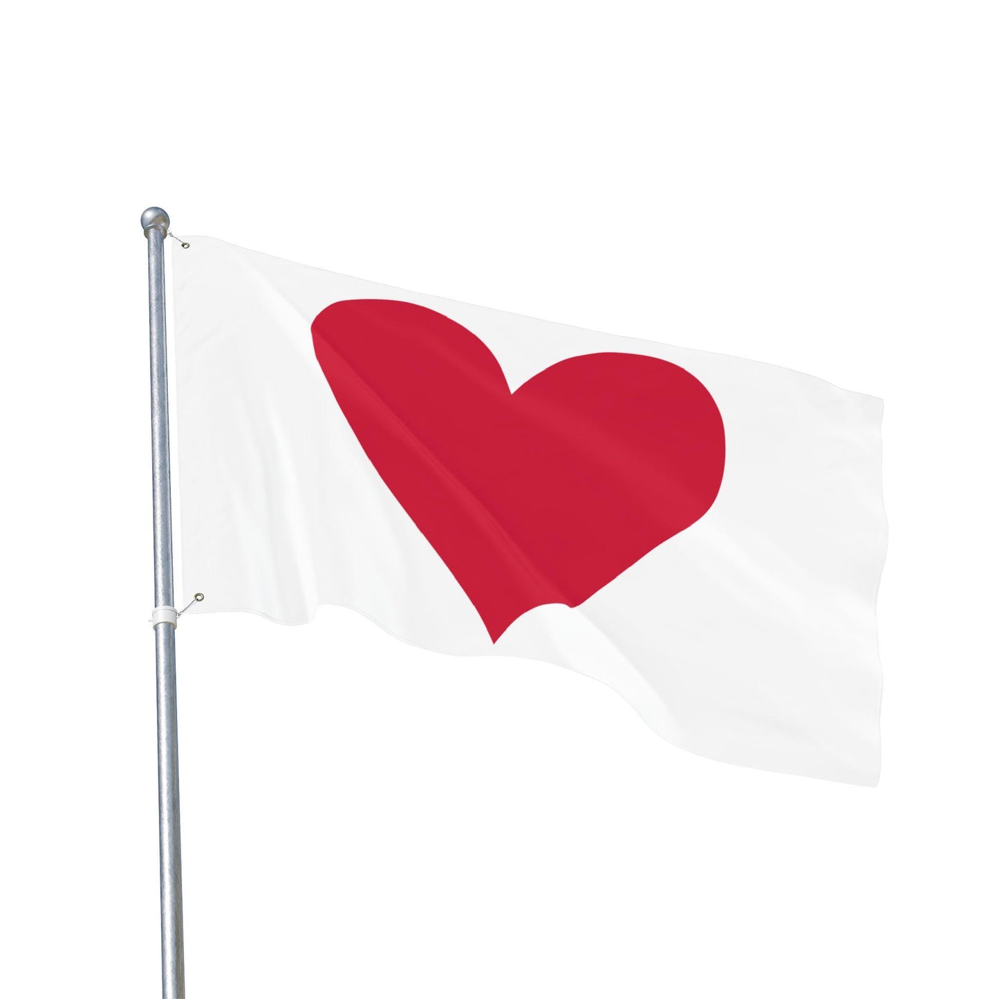 Double Sided Heart Flag: 36"x60" Polyester Pride Decor