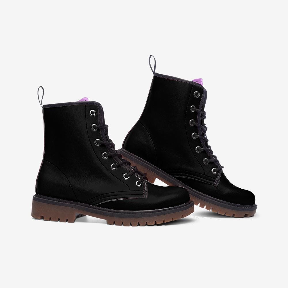 Black Boots Casual Leather Lightweight boots MT