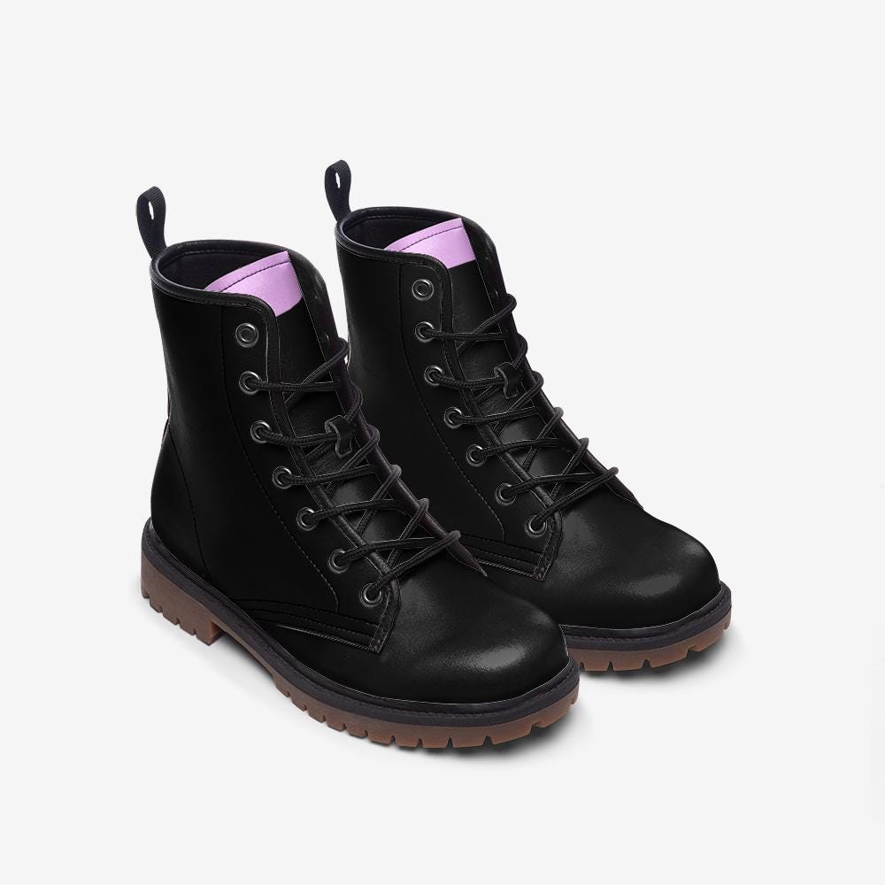 Black Boots Casual Leather Lightweight boots MT