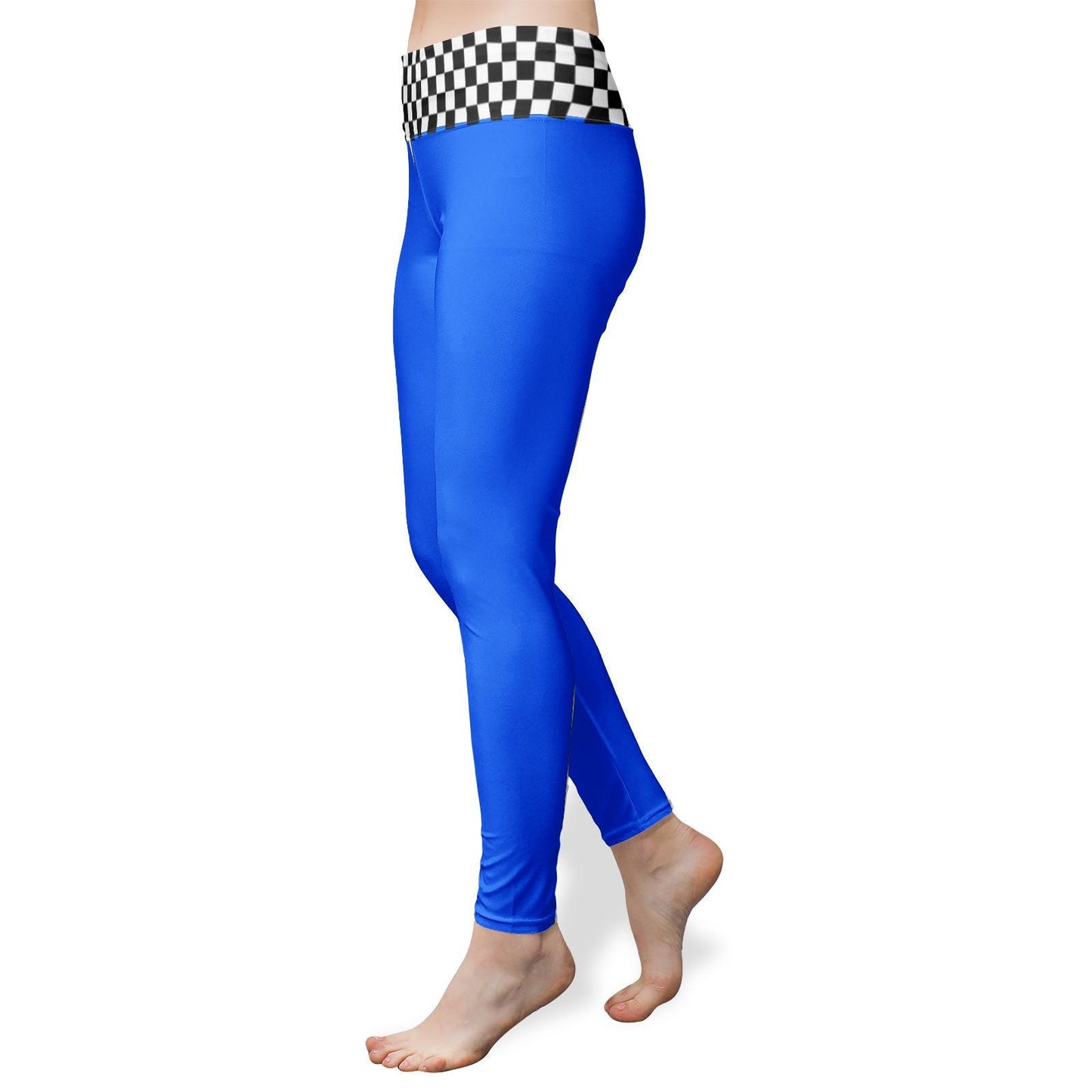 Blue Leggings Women's High Waist Yoga Leggings