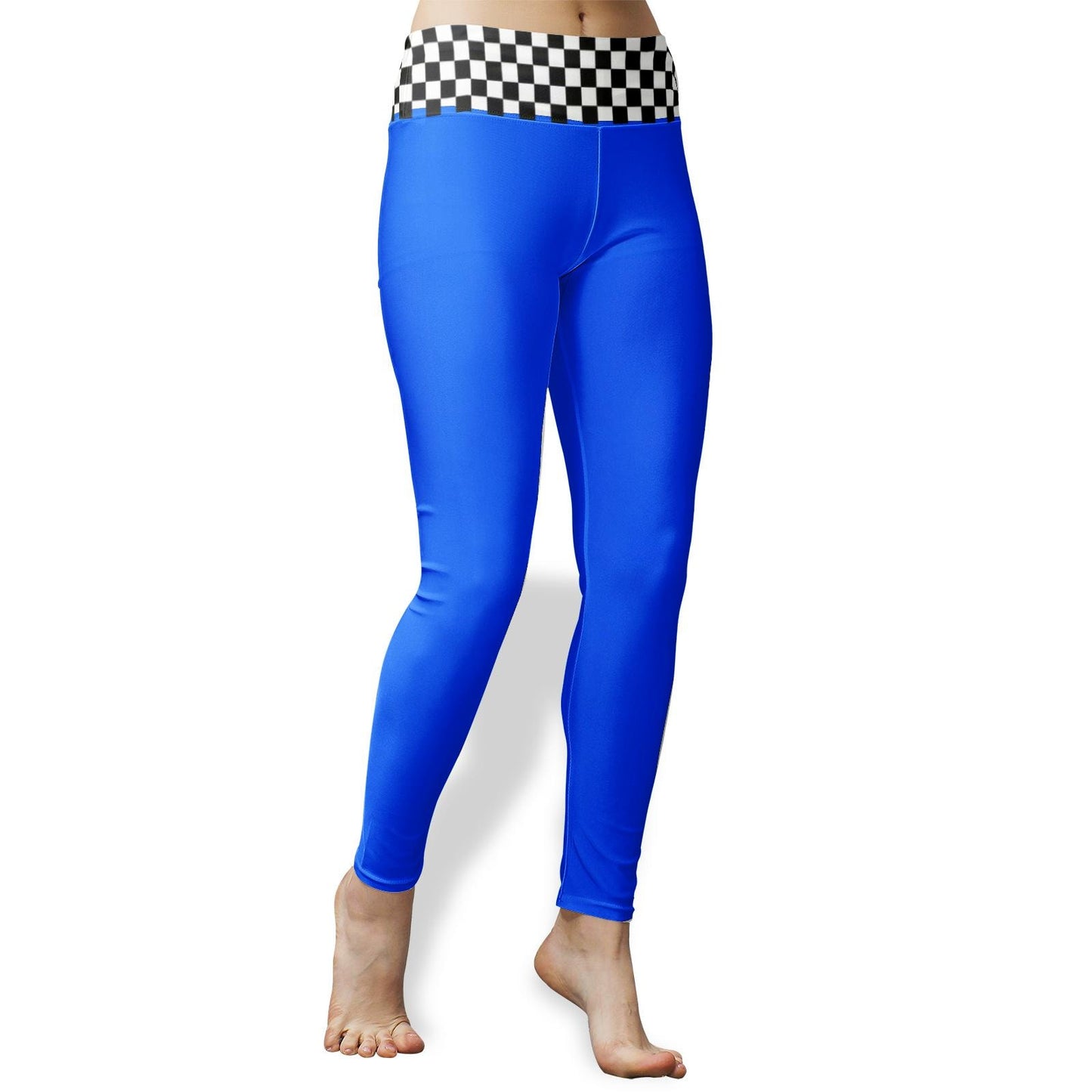 Blue Leggings Women's High Waist Yoga Leggings