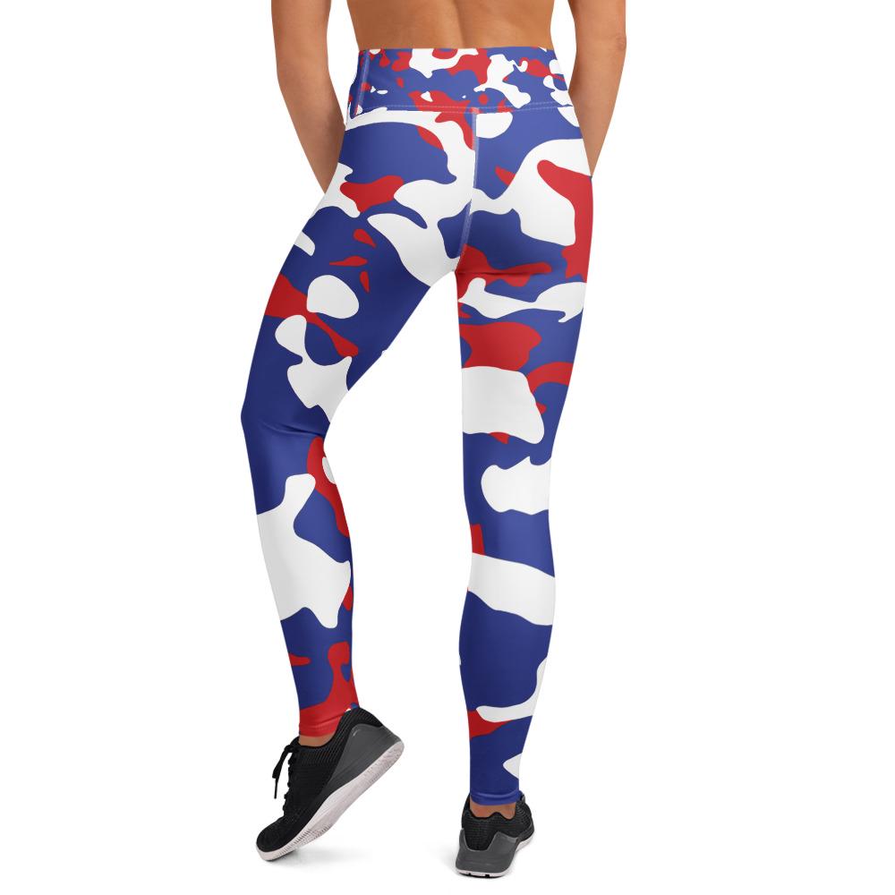 Blue Camo Yoga Leggings