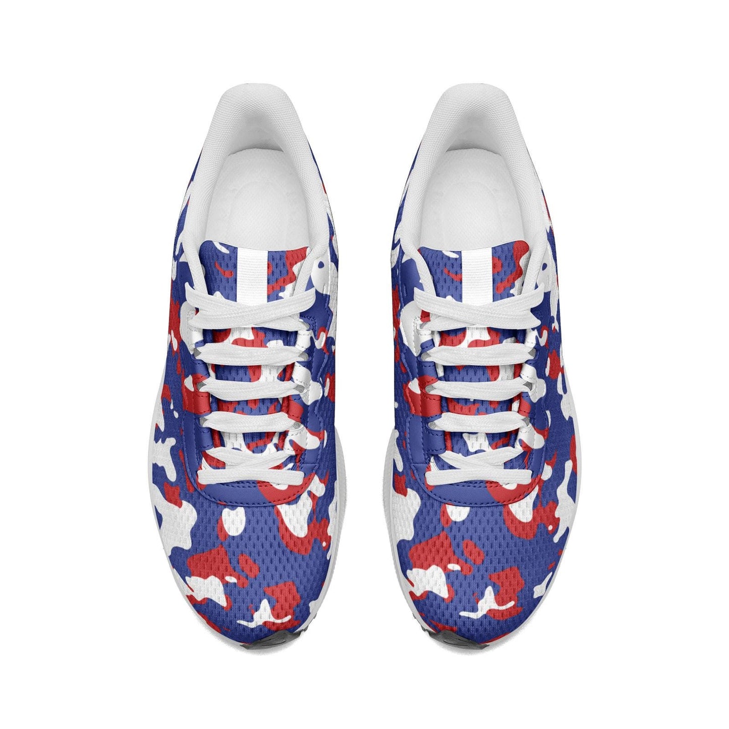 Blue Camo Sneakers Unisex Mesh Tech Performance Running Shoes