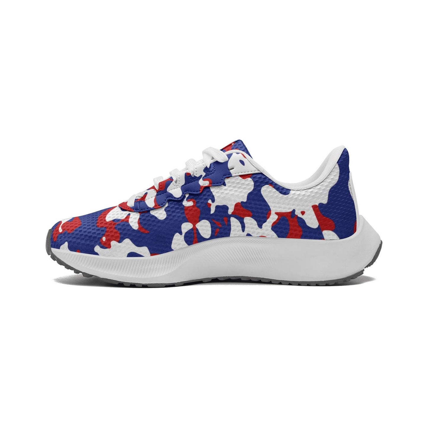 Blue Camo Sneakers Unisex Mesh Tech Performance Running Shoes