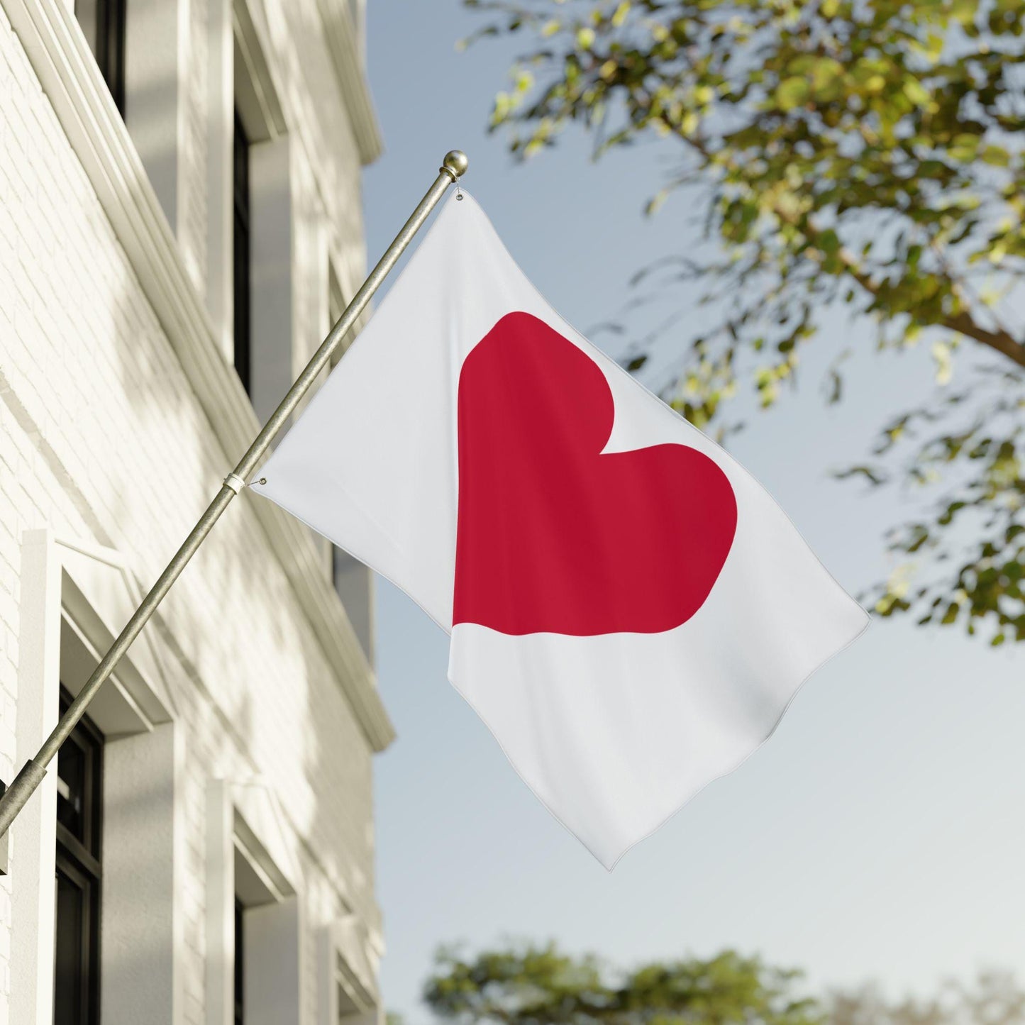 Double Sided Heart Flag: 36"x60" Polyester Pride Decor