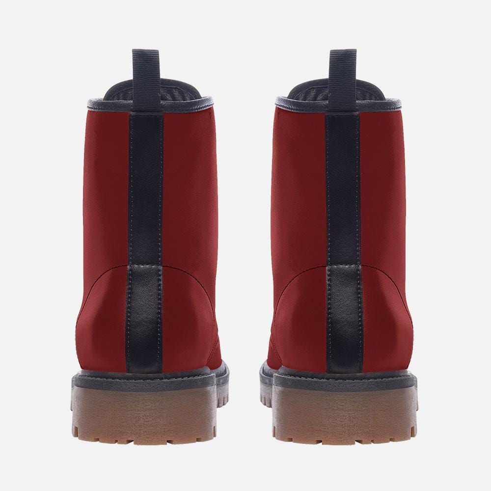 Casual Leather Lightweight Red boots MT