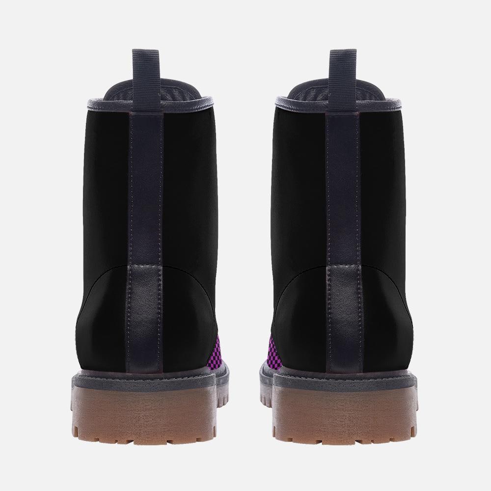 Black and Pink Boots Casual Leather Lightweight boots MT