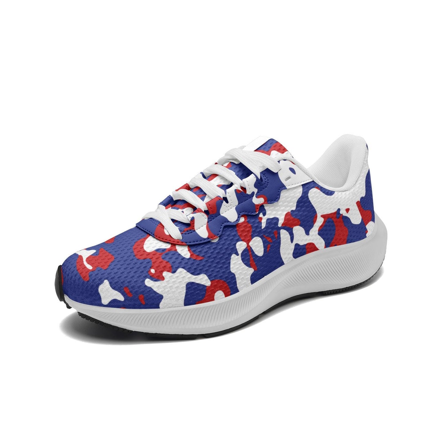 Blue Camo Sneakers Unisex Mesh Tech Performance Running Shoes