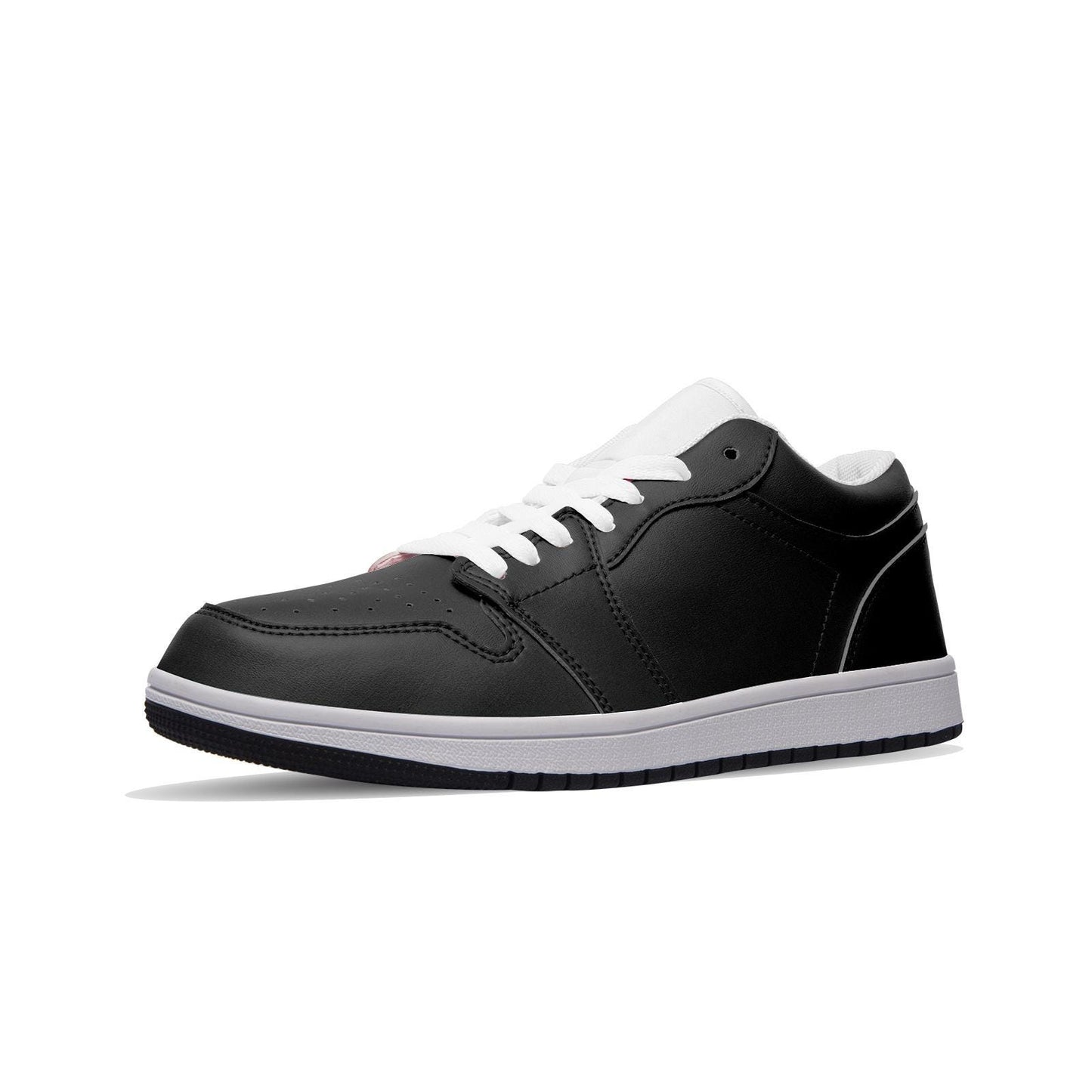 All Black Sneakers Unisex Low Top Leather Sneakers