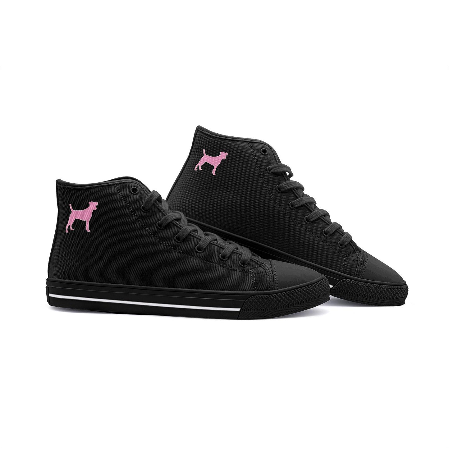 Black High Top Sneakers Unisex High Top Canvas Shoes