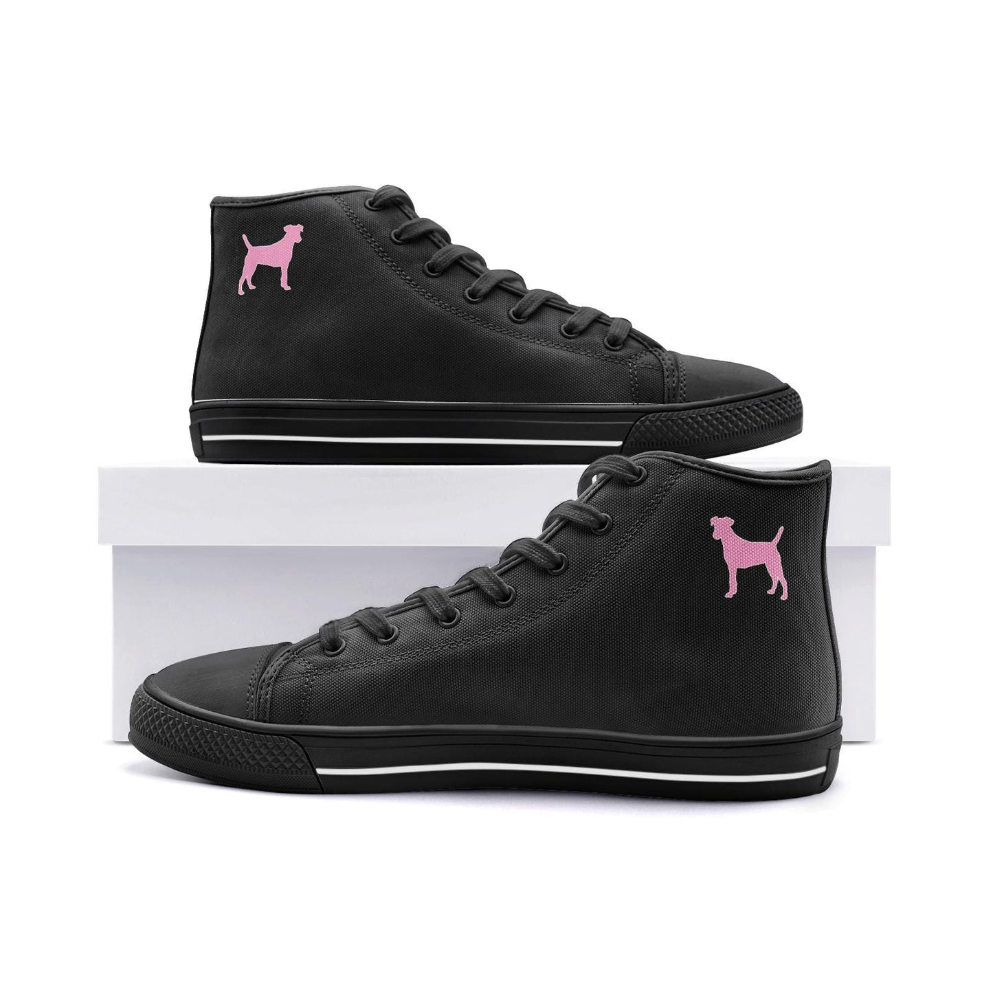 Black High Top Sneakers Unisex High Top Canvas Shoes